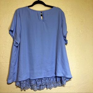 Moa Moa Tops - 2x Moa Moa Woman Layered Blue Shirt Moa Moa Tops - 2x Moa Moa Woman Layered Blue Shirt